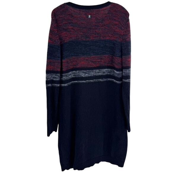 Barbour Sweater Dress Sz 12 Crew Neck Knit Navy Blue Coastal Collection - Picture 4 of 8